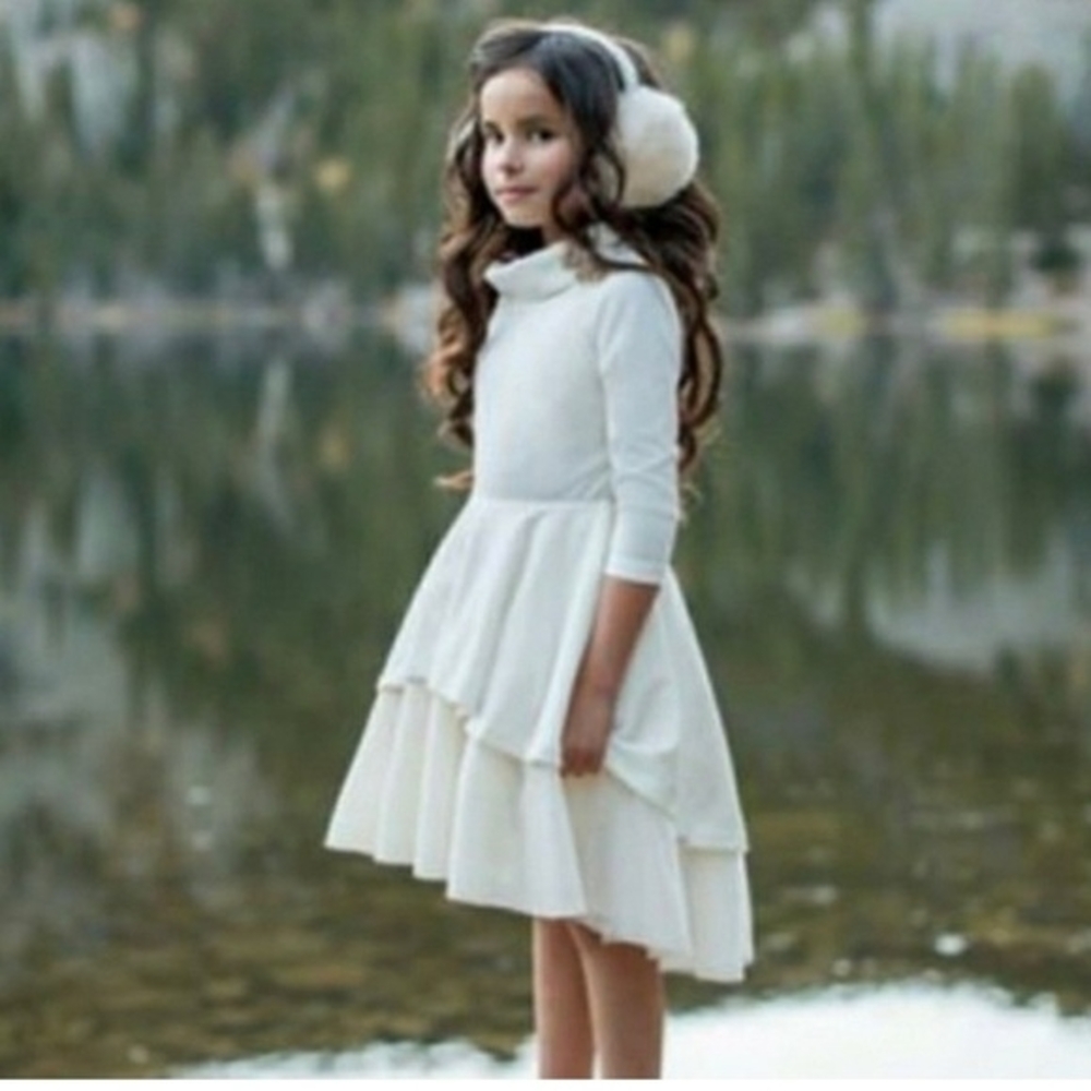 Joyfolie Mia Joy Cream Velvet Dress - Picture 2 of 5